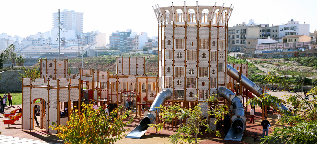 Castle themed playground Palma de Mallorca